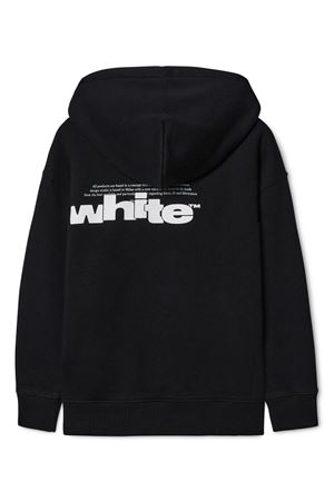 black cotton hoodie OFF WHITE KIDS | OBBB001F24FLE0051001